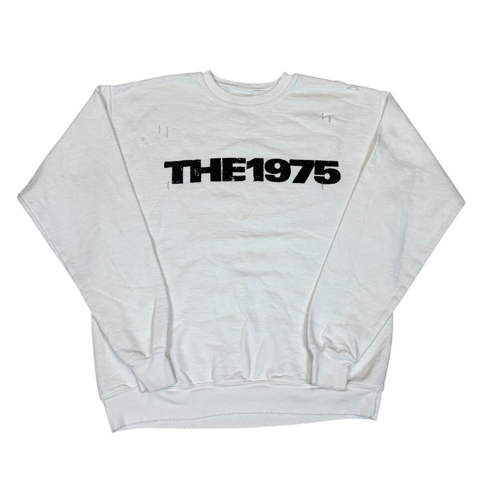 The 1975 Distressed Band Crewneck Sweatshirt Pullover Men's Medium